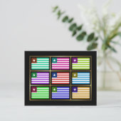 Liberia Multihue Flags Briefkaart (Staand voorkant)