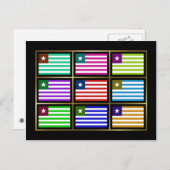 Liberia Multihue Flags Briefkaart (Voorkant / Achterkant)