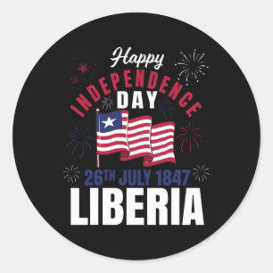 Liberia Onafhankelijkheidsdag Liberia Liberiaanse Ronde Sticker