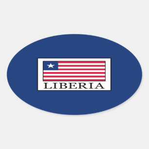 Liberia Ovale Sticker
