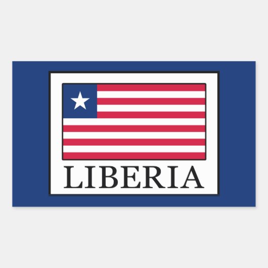 Liberia Rechthoekige Sticker (Voorkant)