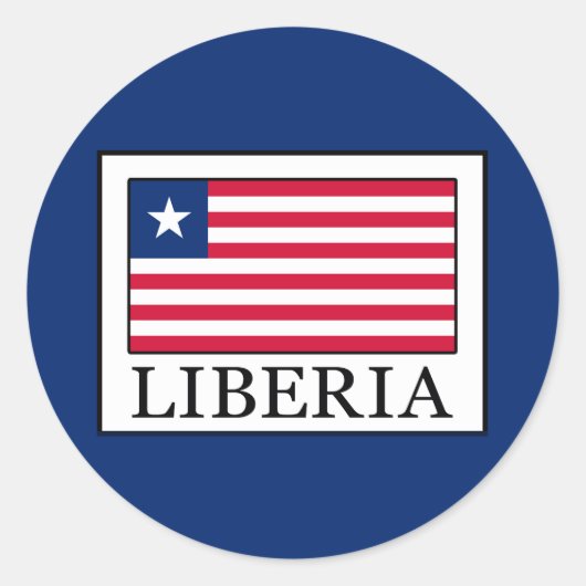 Liberia Ronde Sticker (Voorkant)