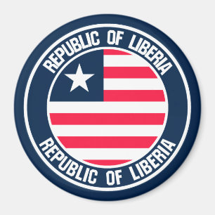 Liberia Round Emblem Magneet