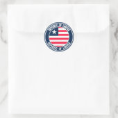 Liberia Round Emblem Ronde Sticker (Tas)