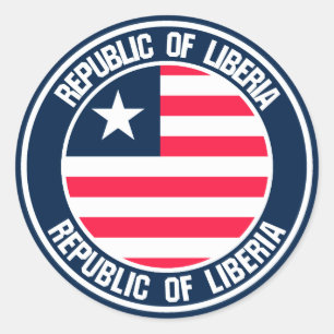 Liberia Round Emblem Ronde Sticker
