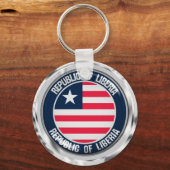 Liberia Round Emblem Sleutelhanger (Voorkant)