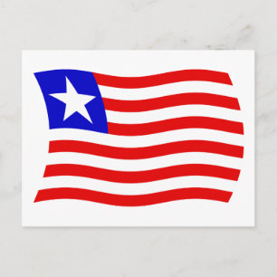 Liberia Vlag Ansichtkaart Briefkaart