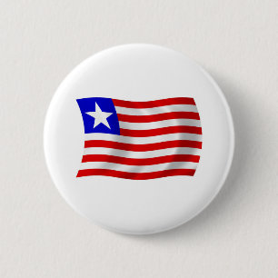 Liberia Vlag Knop Ronde Button 5,7 Cm