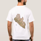 Liberia vlag + Map + Tekst T-shirt (Achterkant)