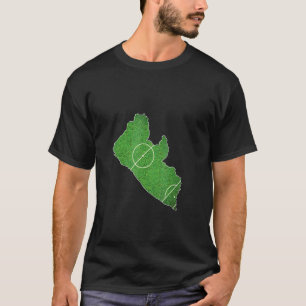 Liberia Voetbal Voetbal Rechtbank T-shirt