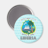 Liberia wapenstilstand magneet (Voorkant / Achterkant)