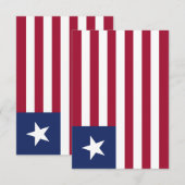 Liberiaanse vlag bedankkaart (Voorkant / Achterkant)