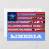 Liberiaanse vlag briefkaart (Voorkant / Achterkant)