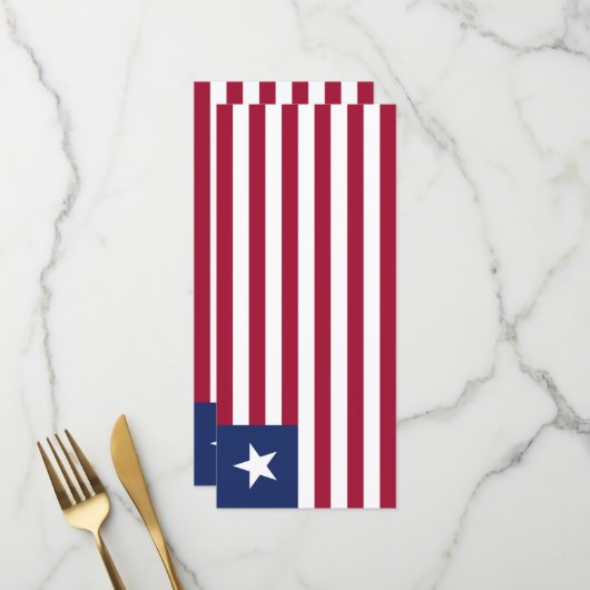 Liberiaanse vlag menu (Voorkant / Achterkant in situ)