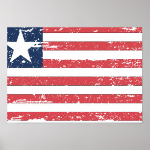 Liberiaanse vlag Poster