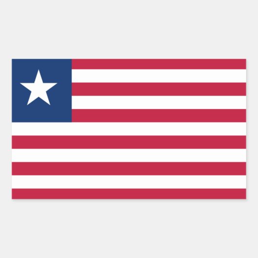 Liberiaanse vlag, vlag van Liberia Rechthoekige Sticker (Voorkant)