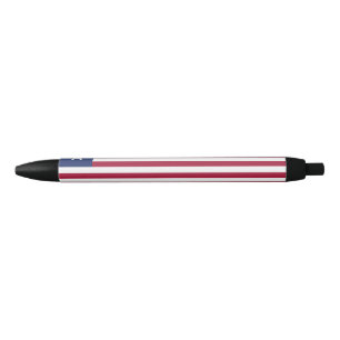 Liberiaanse vlag zwarte inkt pen