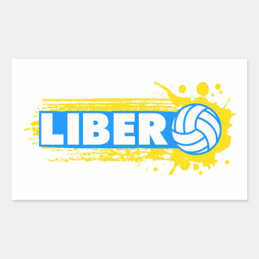 Libero Volleyball Rechthoekige Sticker (Voorkant)