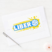 Libero Volleyball Rechthoekige Sticker (Envelop)