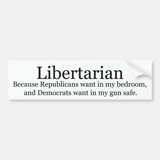 Libertarian Bumpersticker (Voorkant)