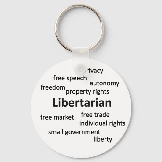 Libertarian Philosophy en Values Sleutelhanger (Voorkant)