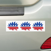 Libertarian Porcupine Bumpersticker (Op auto)