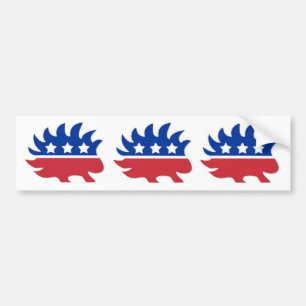 Libertarian Porcupine Bumpersticker