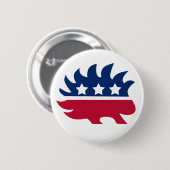Libertarian Porcupine Button (Voorkant /achterkant)