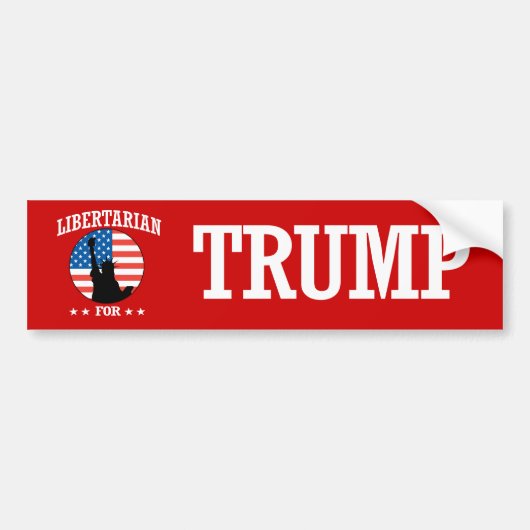 LIBERTARIAN VOOR TRUMP BUMPERSTICKER (Voorkant)