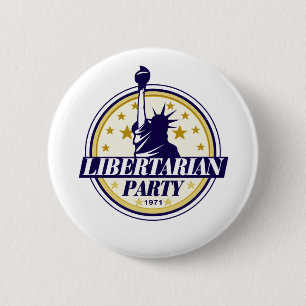 libertariële partij logo ronde button 5,7 cm