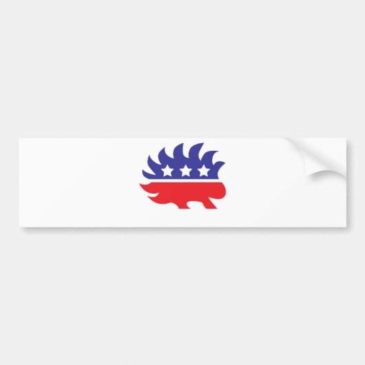 libertariële porcupine bumpersticker (Voorkant)