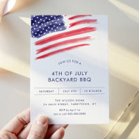 LIBERTÉ 4 juillet Jardin BBQ Party Invitation