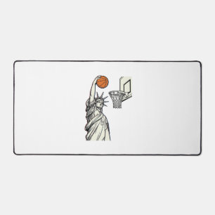 Liberté Basketball Dunk Dessin de gravure vintage_