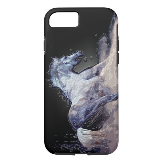 Liberté - Cheval de course dur iPhone 7 Coque (Dos)