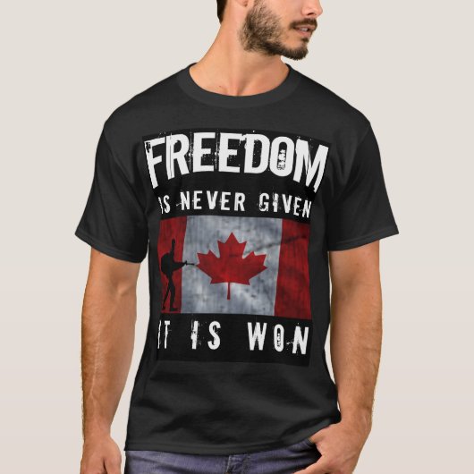 Liberté Design de T-shirt canadien. (Devant)