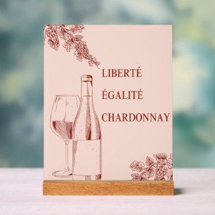 Liberté Égalité Chardonnay Drôle Illustration de v