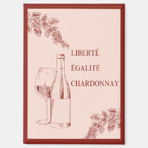 Liberté Égalité Chardonnay Grappige Wijnillustrati Magneet