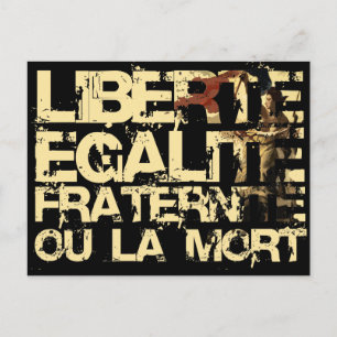 Liberte Egalite Fraternite: Franse revolutie Briefkaart