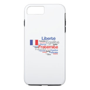 Liberté, Égalité, Fraternité - French Motto Flag iPhone 8 Plus / 7 Plus Hoesje