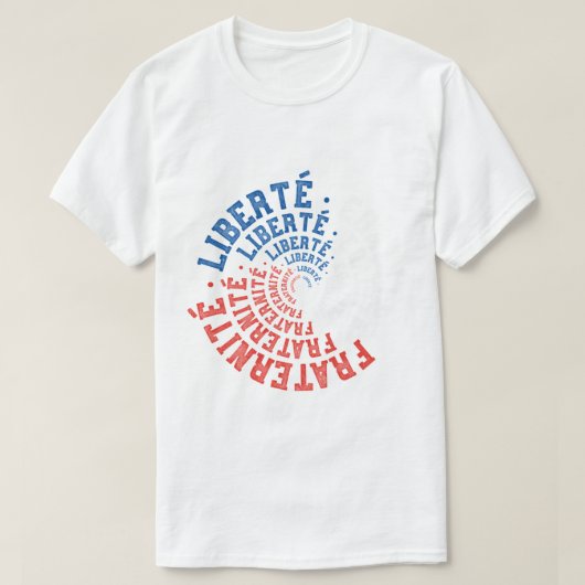Liberte, Egalite, Fraternite - Vive La France Mott T-shirt (Design voorkant)