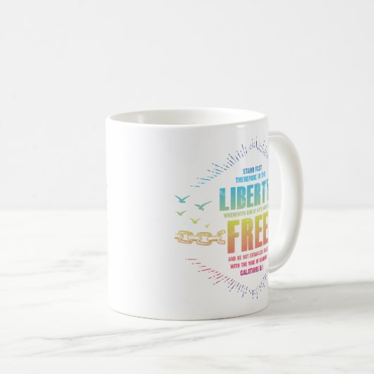 Liberté en Christ Galates 5 Mug (Devant droit)