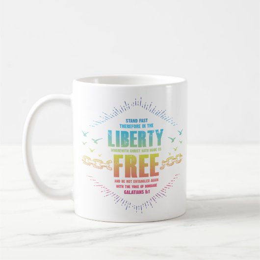 Liberté en Christ Galates 5 Mug (Gauche)