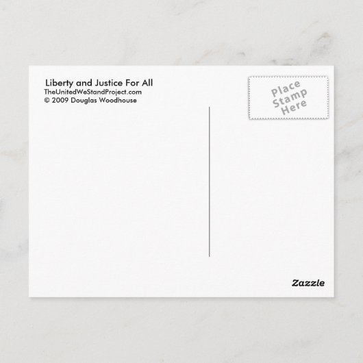 Liberté et justice pour tous — Carte postale pro-U (Dos)