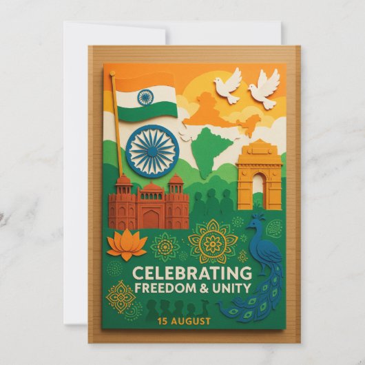 Liberté et Unité Inde Carte (Devant)