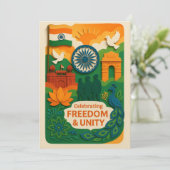Liberté et Unité Inde Carte (Debout devant)