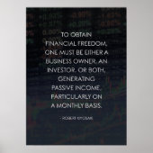 Liberté financière - Affiche de motivation du succ (Devant)