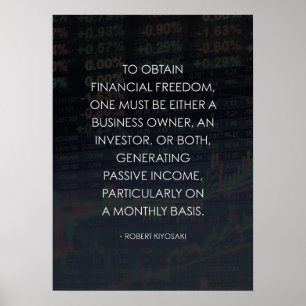 Liberté financière - Affiche de motivation du succ