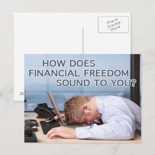 Liberté financière - Carte postale (Devant / Derrière)