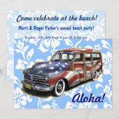 Liberté Invitations du Woody Hawaiian Party (Devant / Derrière)