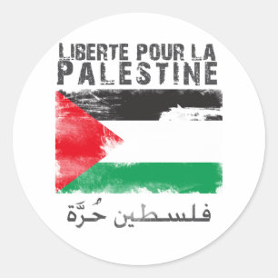 Liberté pour la Palestine (filistin hurra) Ronde Sticker